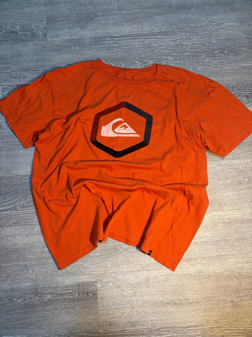 Quiksilver Orange Short-Sleeve Logo Tee shirt